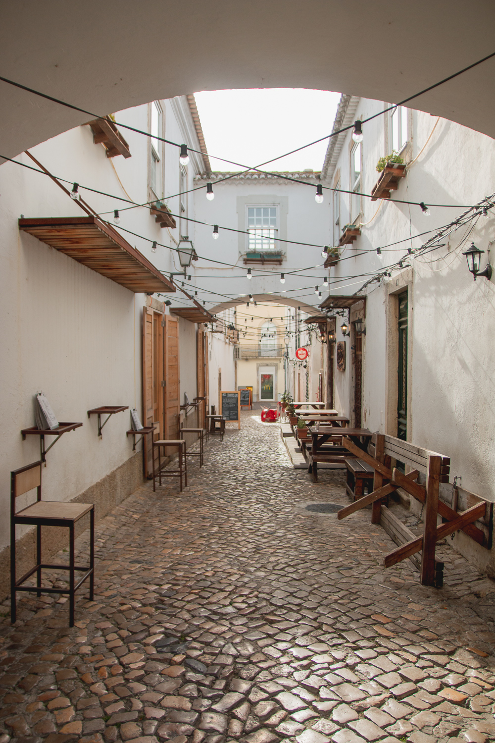 Exploring the streets of Faro in the Algarve, Portugal