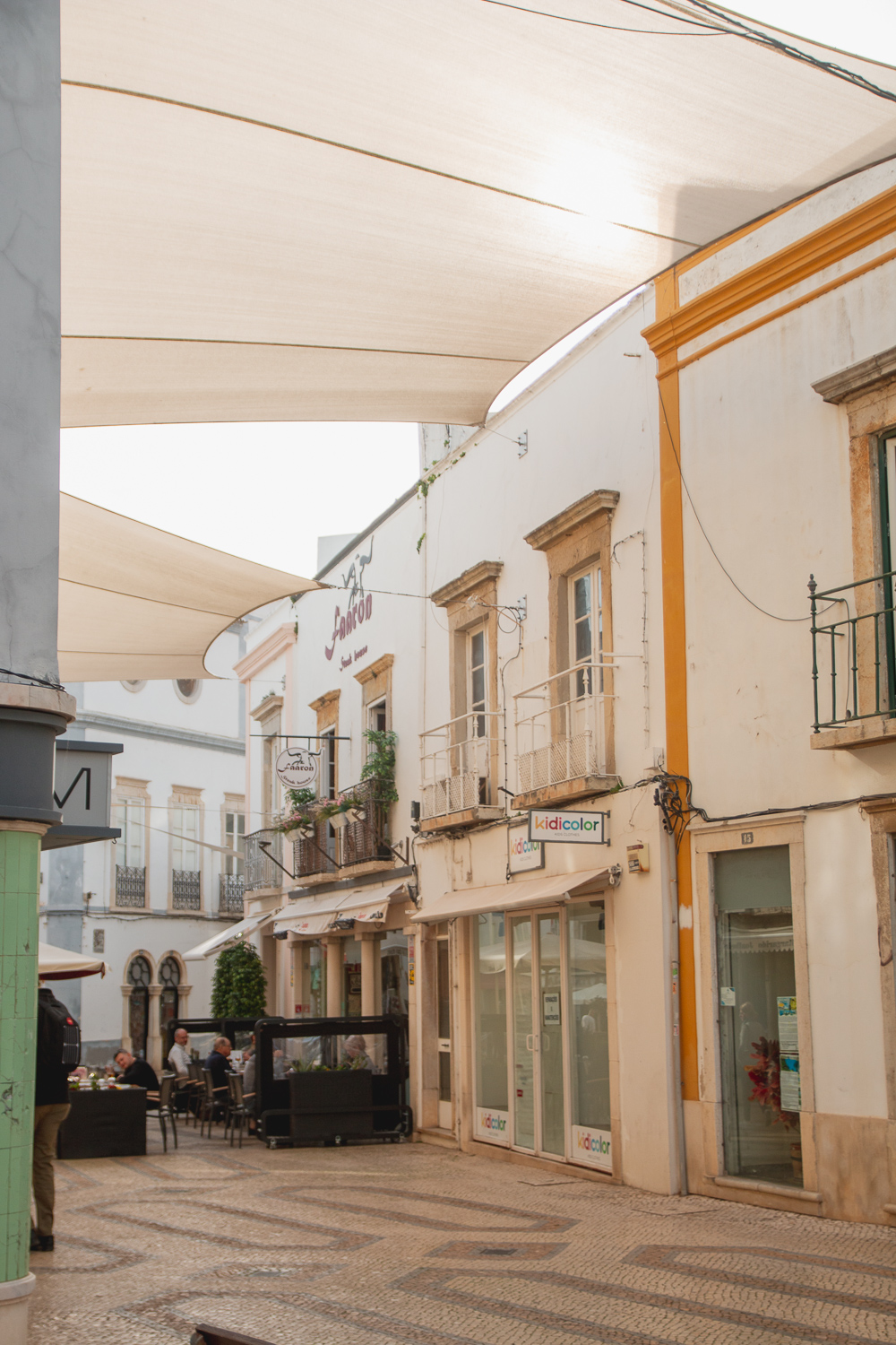 Exploring the streets of Faro in the Algarve, Portugal