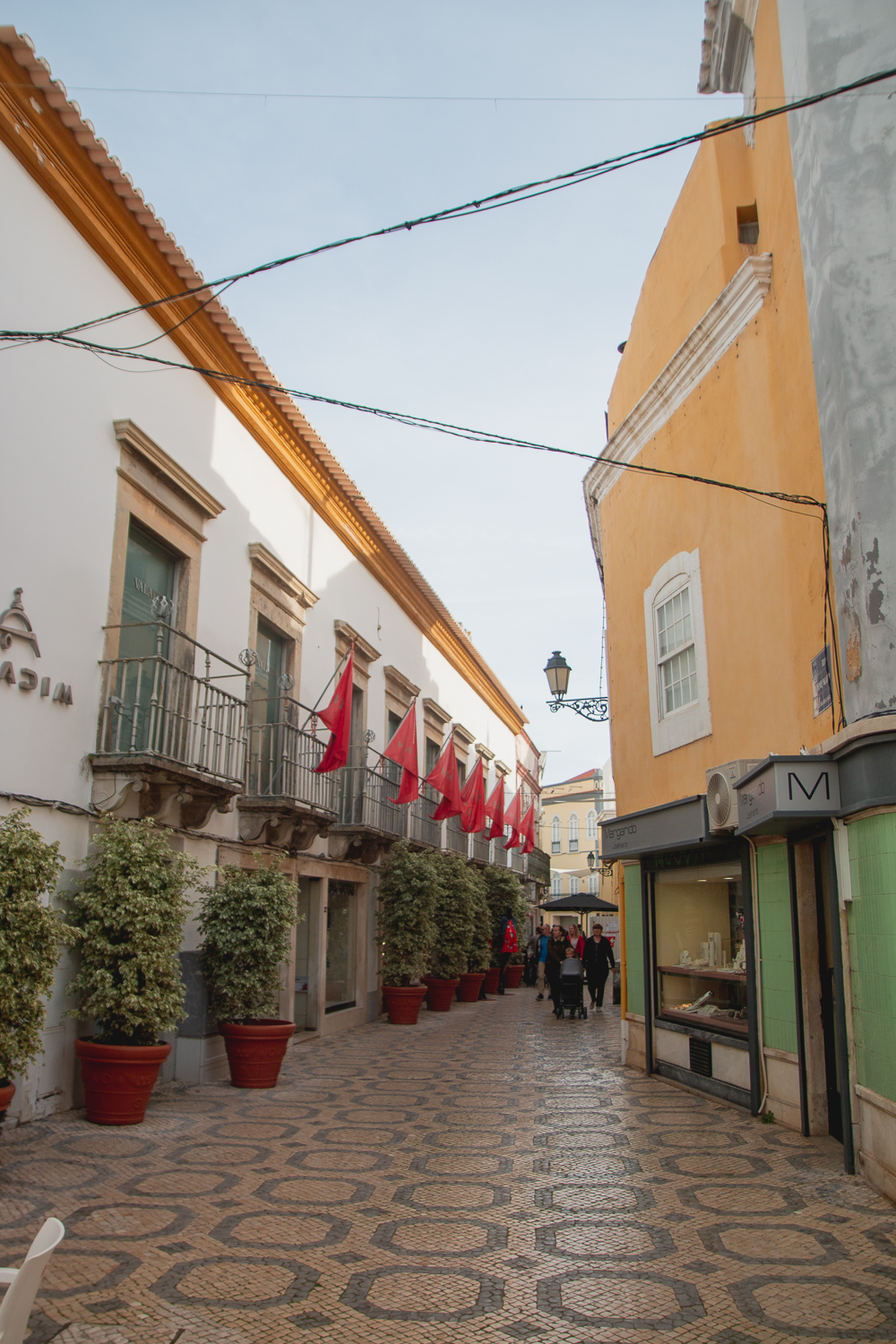 Exploring the streets of Faro in the Algarve, Portugal