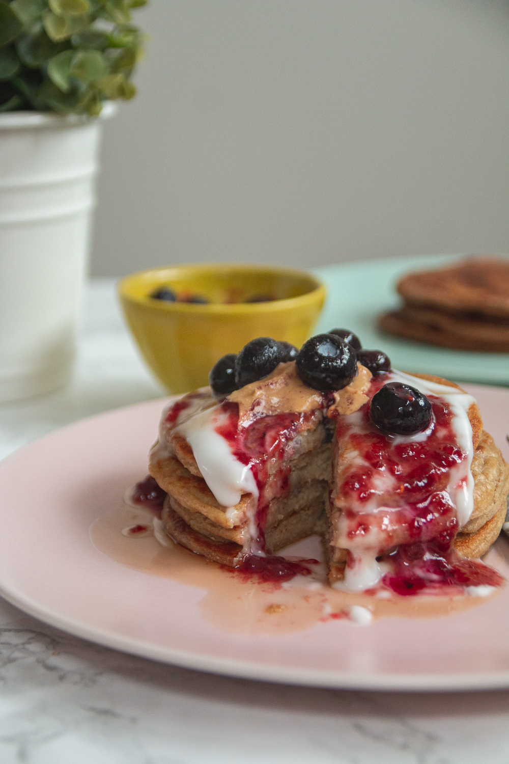 Vegan Banana Oat Pancakes