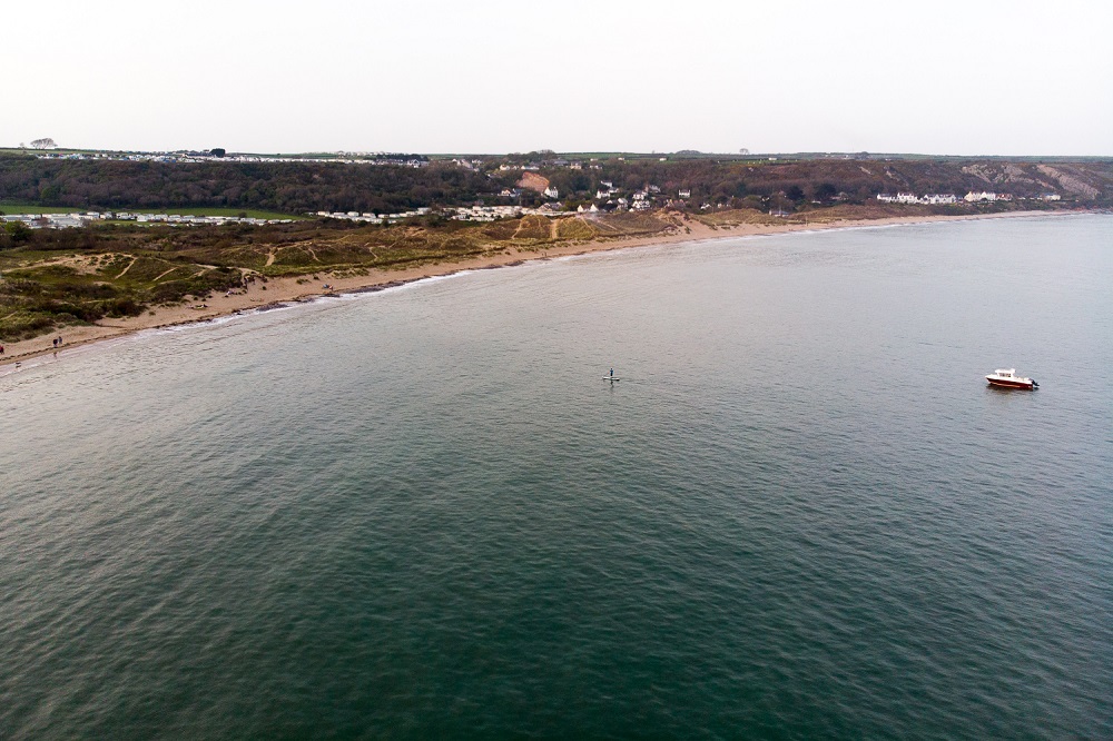 Drone Photo of Port Eynon Beach, Gower Peninsula