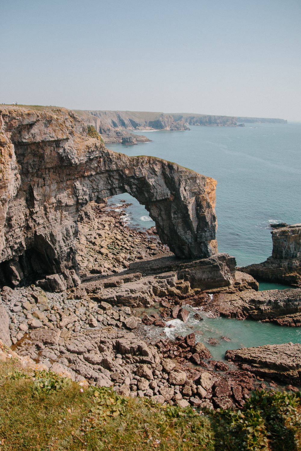 Green Bridge of Wales in Pembrokeshire Coastal Walk