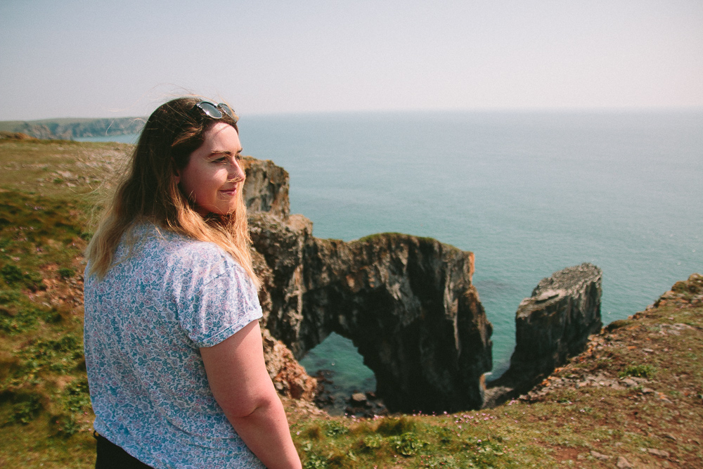 Green Bridge of Wales in Pembrokeshire Coastal Walk