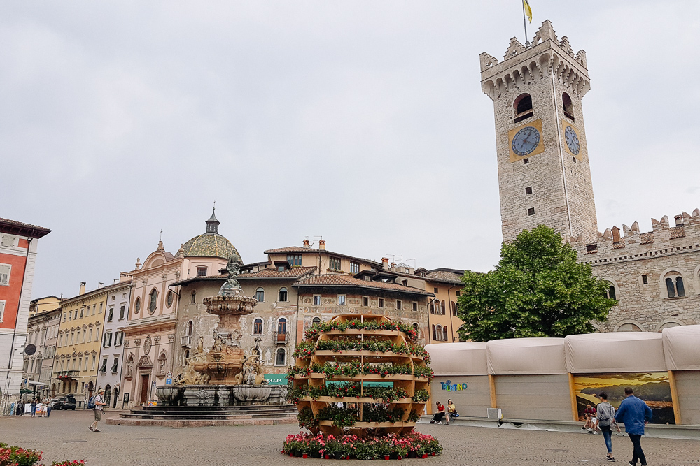 Piazza Duomo set up for Traverse 19 in Trento, Italy