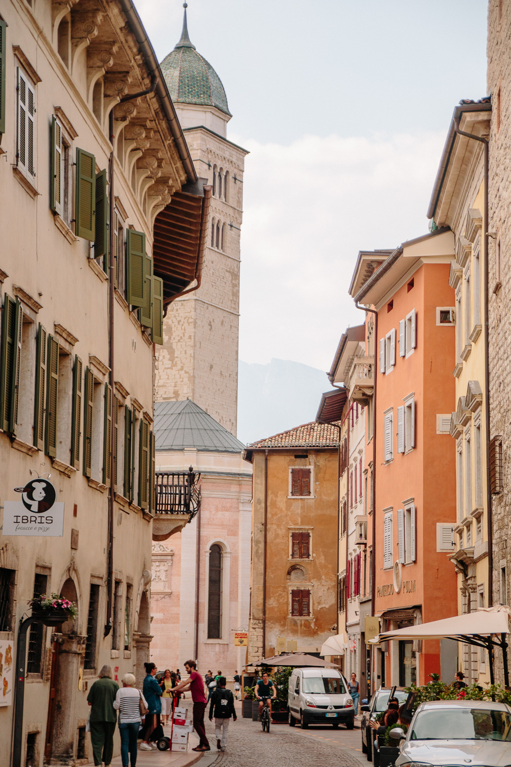 Colourful Buildings Lining Piazza Duomo in Trento