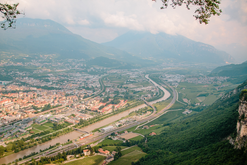 View of Trento from the Trento Cable Car