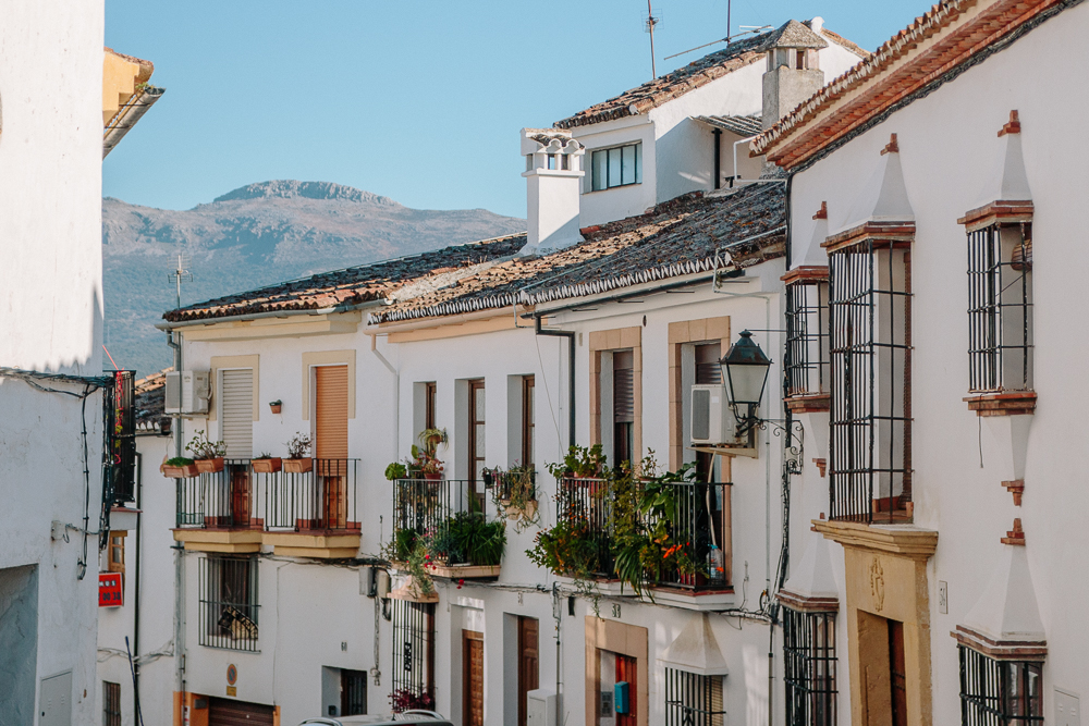 Whitewashed streets of Ronda, Spain