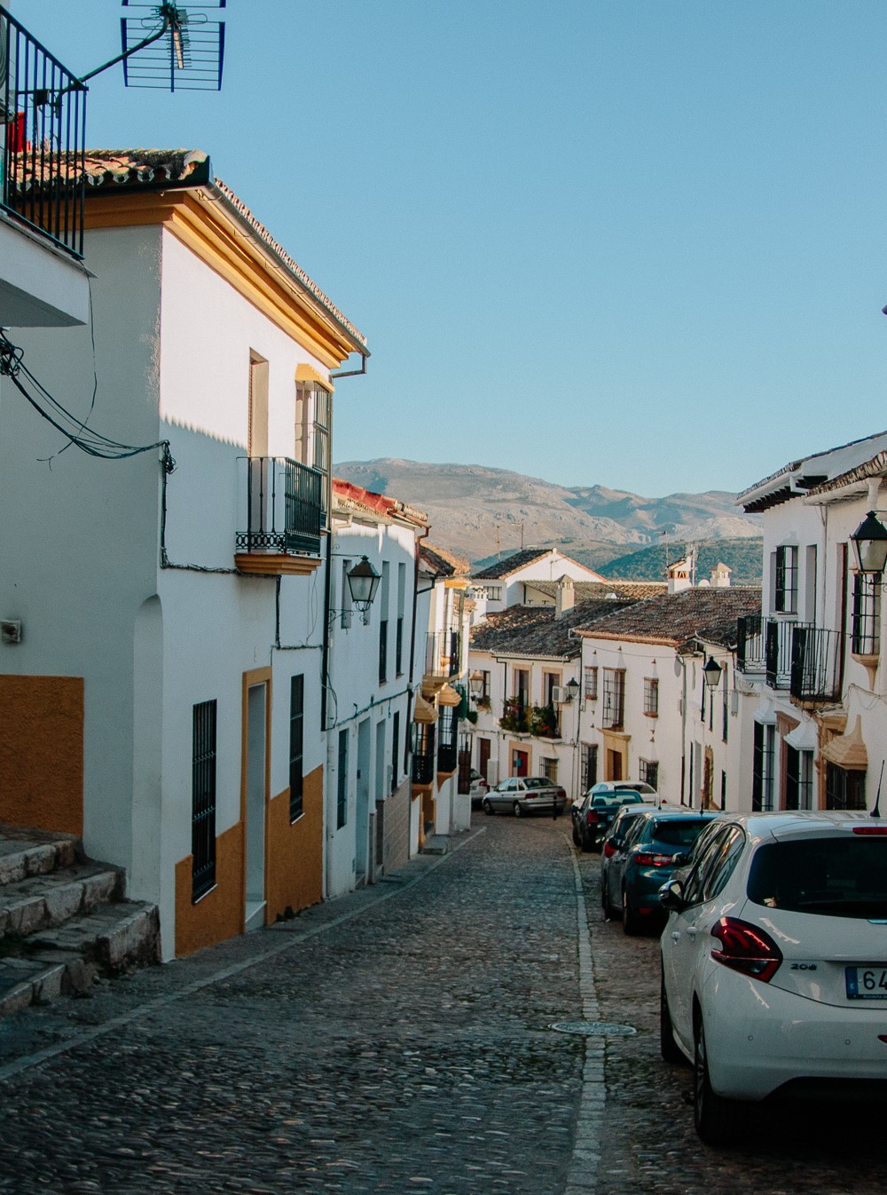 Whitewashed streets of Ronda, Spain