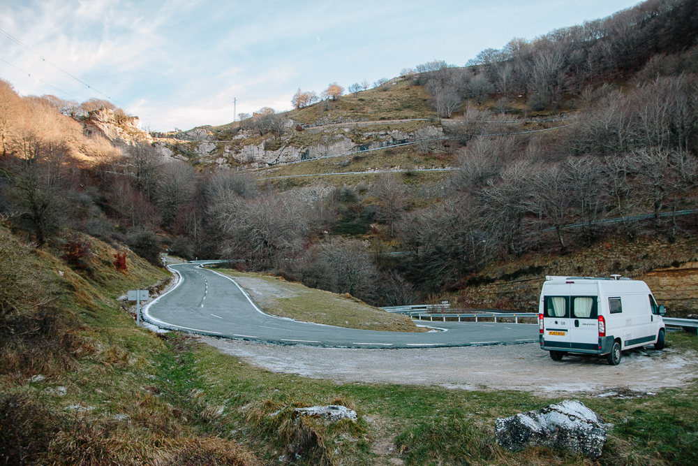 Road on Mirador de Olazagutía at Urbasa Andia National Park