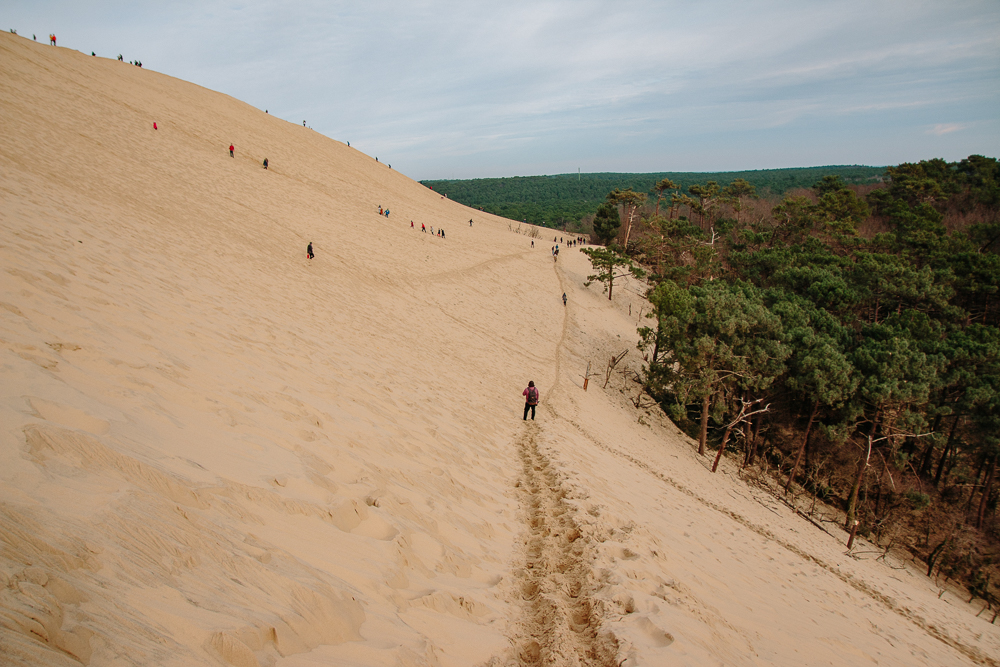 Walking along the dune du pilat